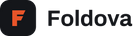 Foldova logo — ember Fold-F monogram + Foldova wordmark